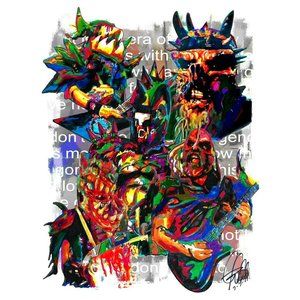 GWAR Oderus Beefcake Balsac Flattus Jizmak Music Print Poster Wall Art 18x24